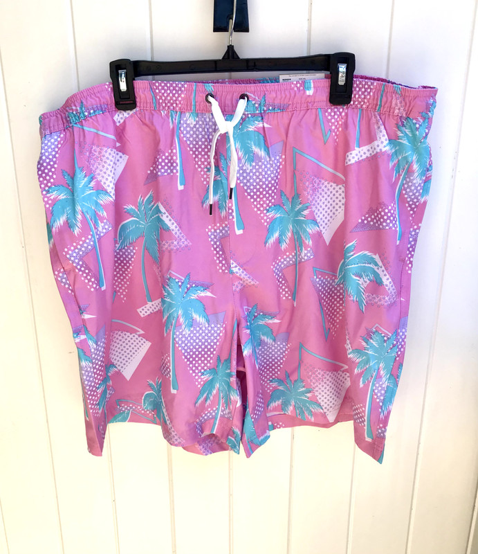 NWT cool retro 80s look tropical swim trunks shorts - Sonoma Mens XXL / 2XL