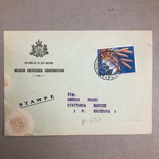 M) Cartolina San Marino stampe isolato 1959 tematica grano natura 