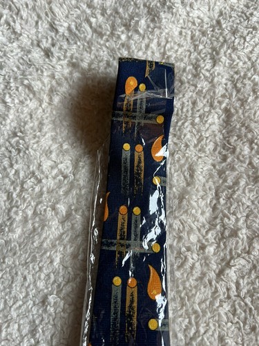 VTG SETA MCM Mens Classic Tie 4”wide Silk Designer Necktie ITALY Cosmo Space Blu - Picture 6 of 13