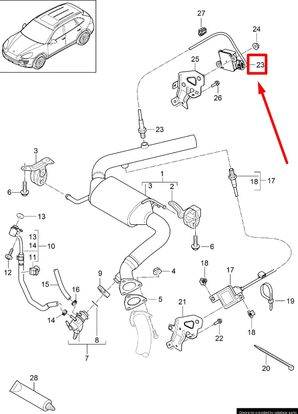 PORSCHE CAYENNE 92A Particulate Filter Pressure Sensor 95860626130 