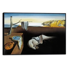 Framed Canvas Art The Persistence of Memory, 1931 by Salvador Dali 24"x32"