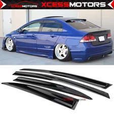 Fits 06-11 Honda Civic Sedan Mug Style Acrylic Window Visors Rain Guard 4PCS Set