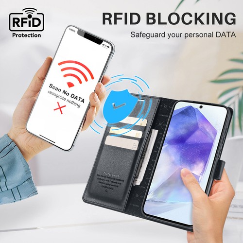 Custodia a portafoglio magnetica in pelle per Samsung Galaxy A15 A25 A35 A55 - Foto 10 di 33