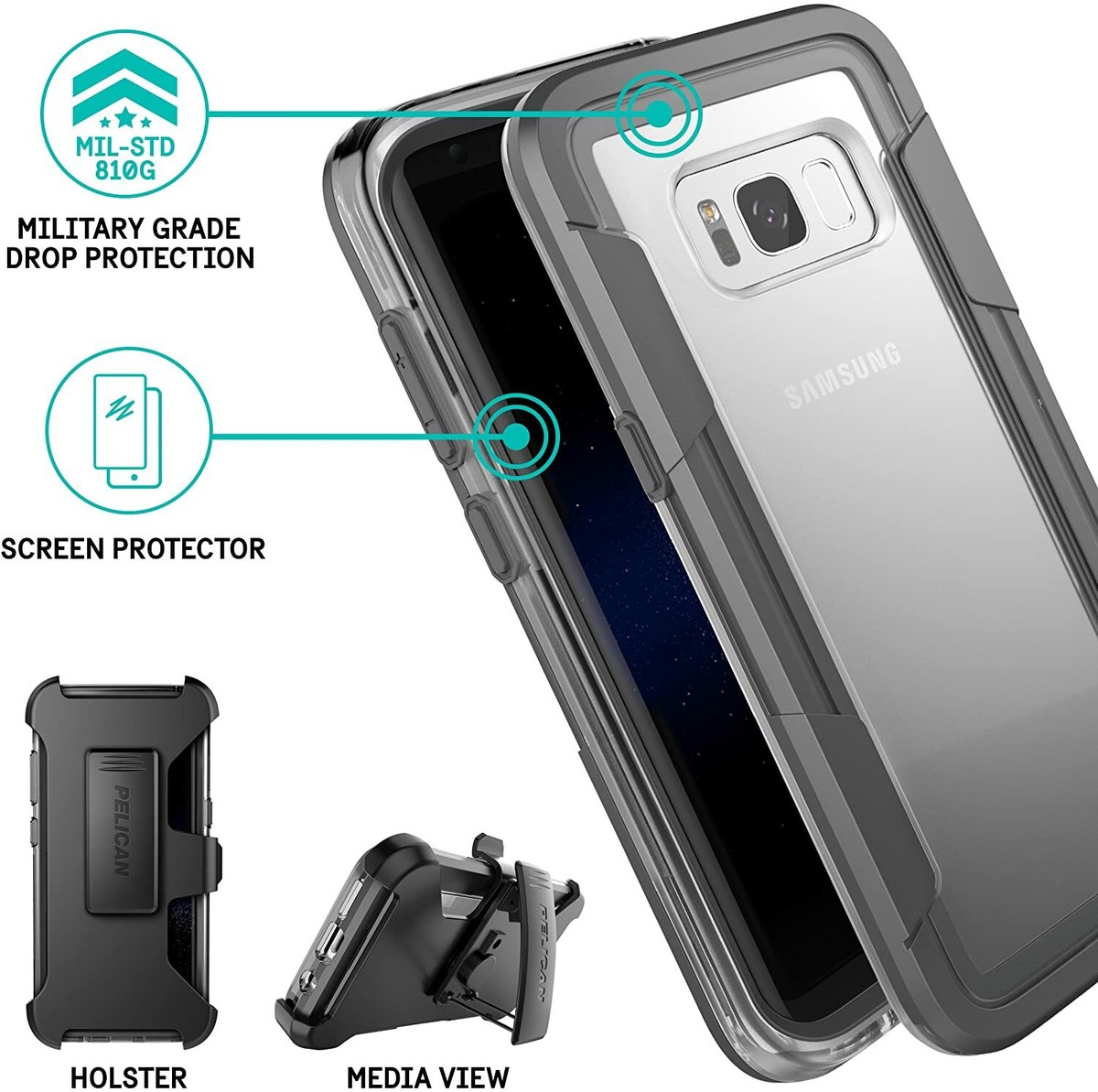Galaxy S8 Case Pelican Voyager Military Grade Extreme Protection