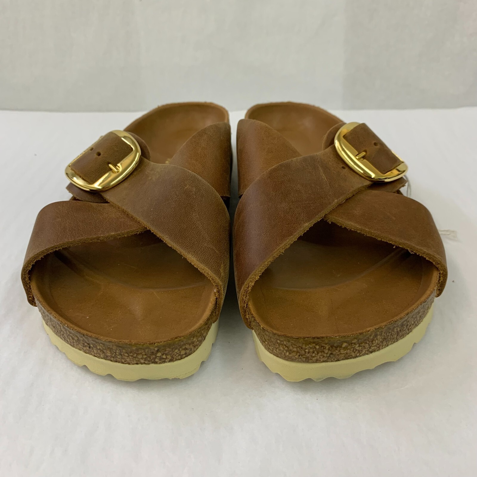 Birkenstock New w/o Box Siena Big Buckle Cognac Oiled Leather Exquisite Regular