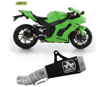 Tubo De Escape Arrow Pro-race Nichrom Negro Kawasaki Zx-10rr 2021