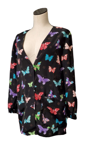 Medical Scrub Medical Nurse Jacket Butterfly by Cherokee XS