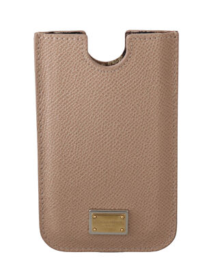 DOLCE & GABBANA Handyhülle Cover Rosa Kalbsleder Tasche DG Logo Universal UVP...
