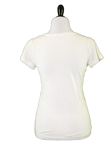 J. T-shirt Crew Paris Cafe stampa cotone verde pesca marrone chiaro PICCOLA - Foto 6 di 13