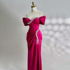 Floor Length Off Shoulder Sweetheart Column Prom Gowns Ruched Formal Party Dress