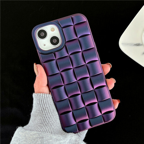 Neu Luxus gewebt Textur Design matt metallic Farbe Handyhülle für iPhone 6-13 - Bild 8 von 10