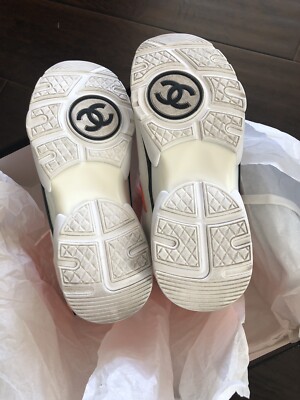 Chanel Interlocking CC Logo Sneakers Size 38 NEW | eBay