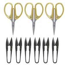Fine Cut Sharp Titanium Embroidery Scissors Set with 2 Thread Cutter Snips - 3
