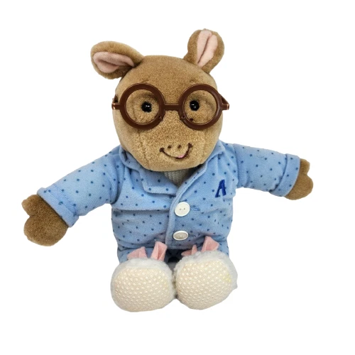 VINTAGE EDEN ARTHUR BEDTIME BLUE PAJAMAS BUNNY SLIPPERS STUFFED