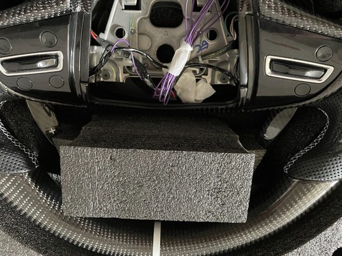 100% Real Carbon Fiber Steering Wheel for Cadillac ATS CTS 13-19 with Paddle - Picture 7 of 8
