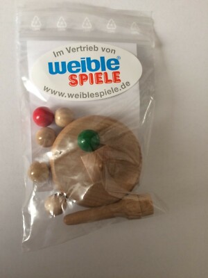 Spinning Top And Kugelset for Tyrol Roulette 1 Holzkreisel +6 Wooden Balls 10140