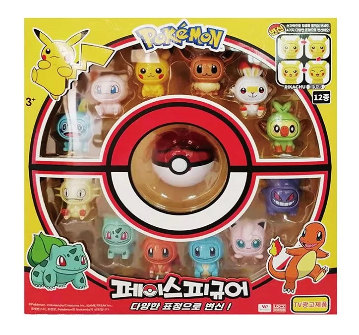 Pokemon Face Changing Anime Action Figure Kawaii 12 Kind Doll