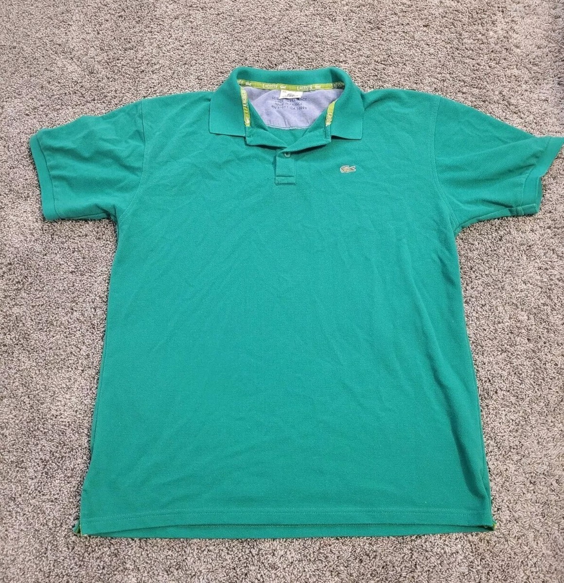 Lacoste Polo Shirt Mens 4XL Size Green Gator Golf Regular Fit