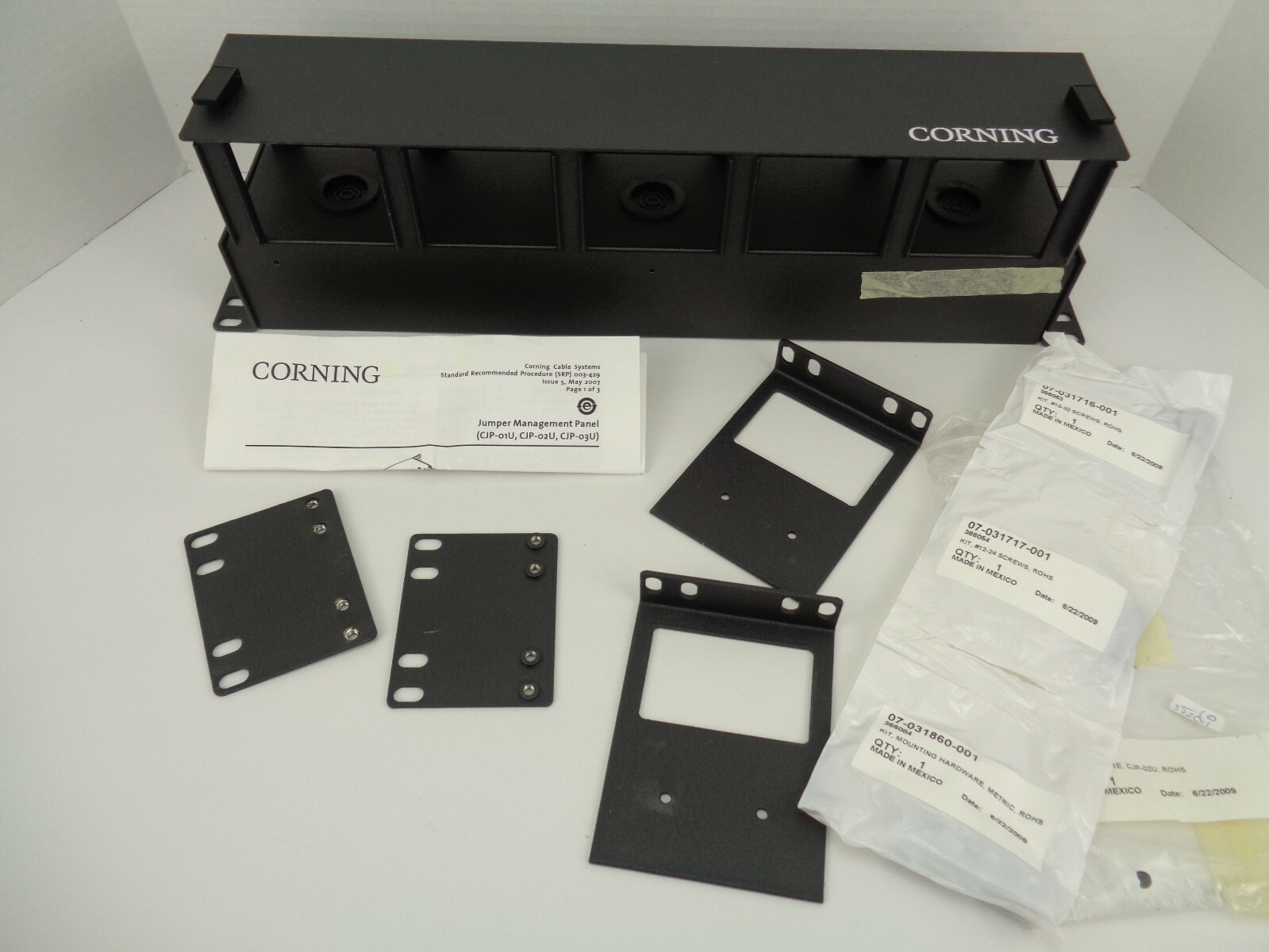 Corning Cable Systems Closet Jumper Management Panel CJP02U Kit NOS eBay