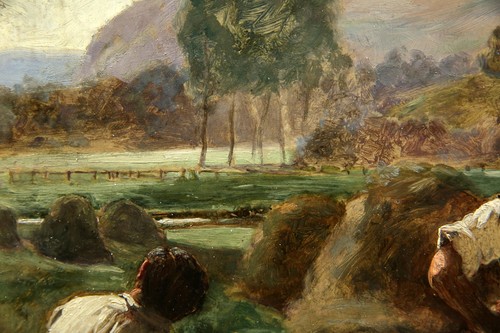 Copy of Late 19th Century French Julien DUPRÉ Oil Painting "Watching a Balloon" - Picture 8 of 12
