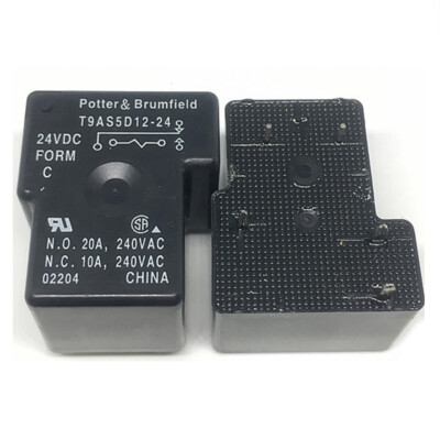2Pcs Tyco T90S5D42-24 T9AS5D12-24 24VDC 20A 240VAC 5-Feets Power Relay RH