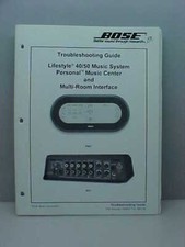 Bose Lifestyle Systems LS-40 Original Troubleshooting Guide Free Shipping