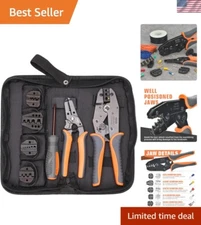 Professional Wire Crimper Set for Insulated & Non-Insulated Terminals - Durable