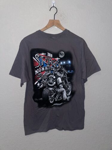 2010 Sturgis Mississippi South Motorcycle Southern Rally Gray Shirt L Large - Picture 1 of 11