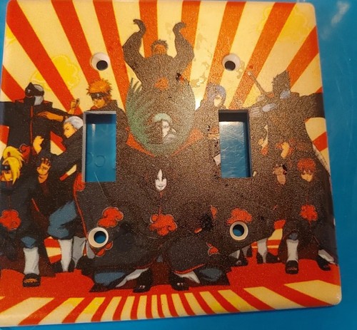 Anime Cartoon Light Switch Cover Plate 2 Gang Bedroom with Screws New in Package - Picture 8 of 8