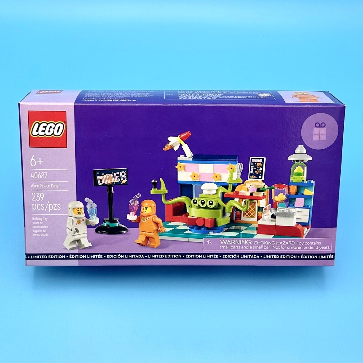 スペースマリーン オレンジミニチュア10体セット LEGO Alien Space Diner (40687) Classic Astronaut White Orange