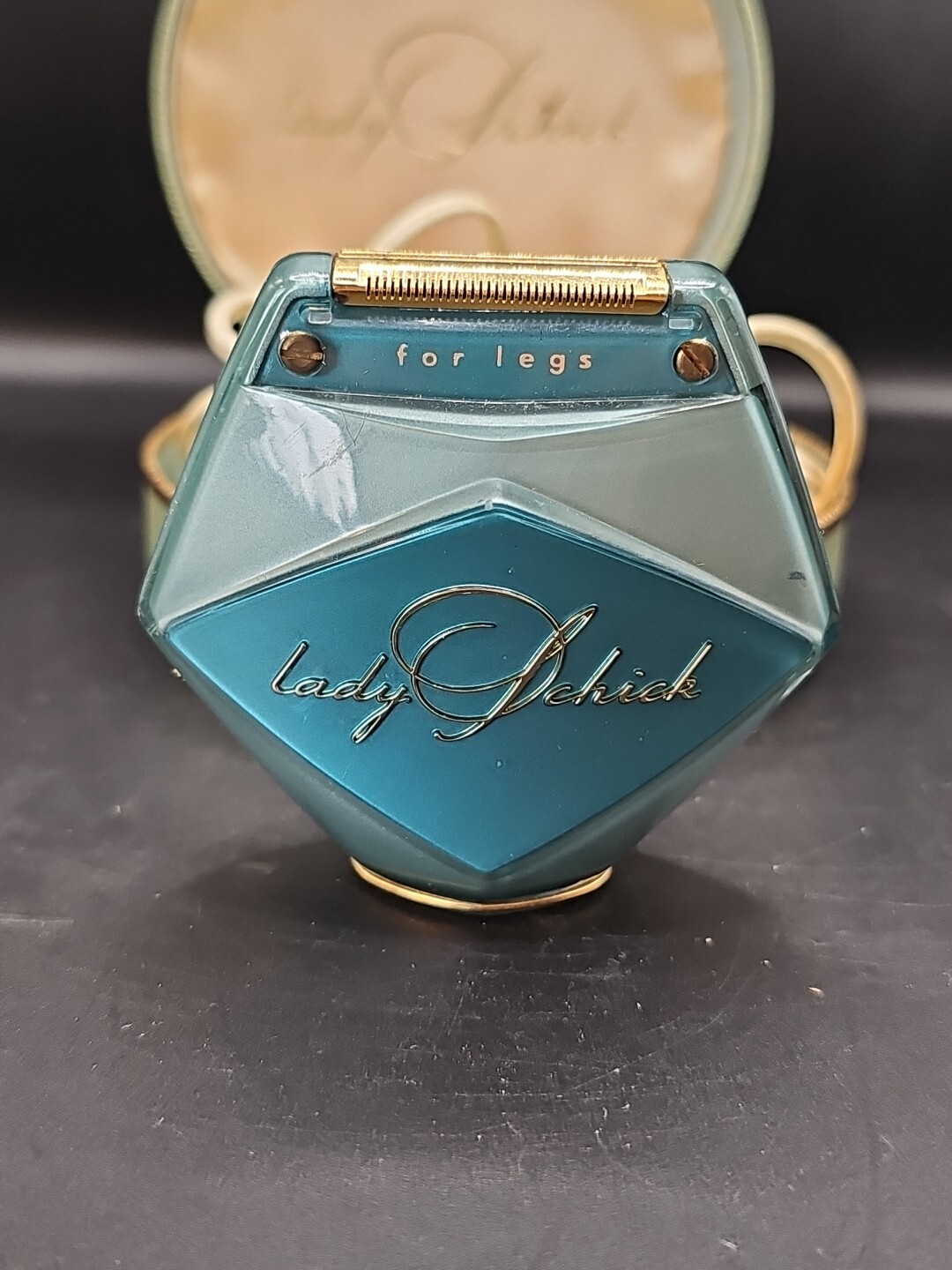 Vintage Lady Schick Electric Shaver blue in case 1960's? Nice works mcm