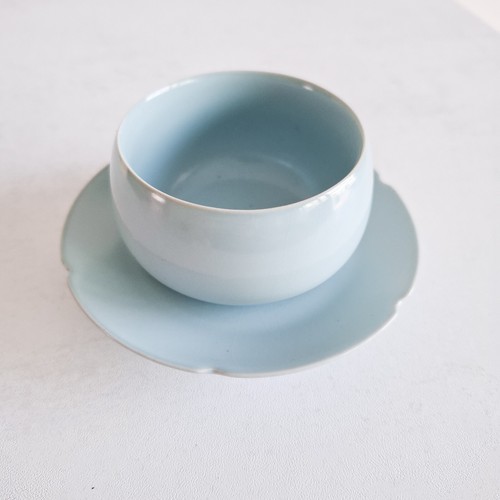 Taza de té Tianqing Ru-shanming Ru horno banquete diplomático regalo porcelana Guangzhou - Imagen 9 de 12