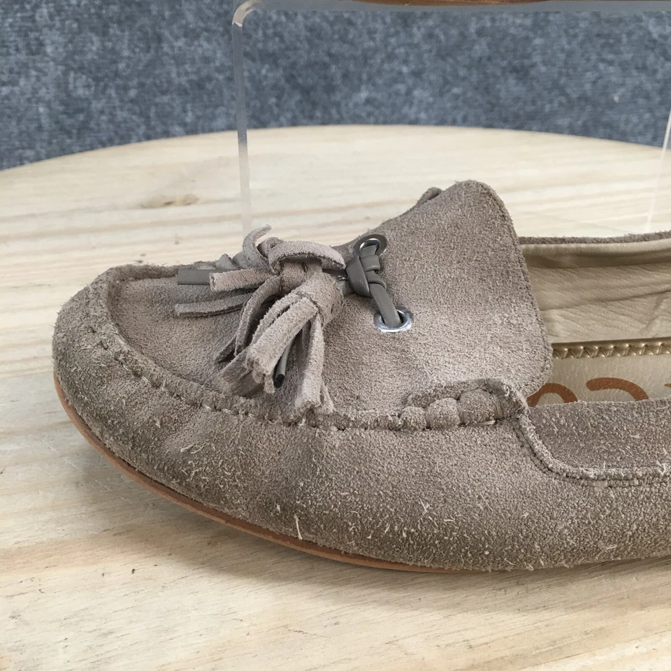 Sam Edelman Shoes Womens 8.5 Maggie Tassel Slip On Moccasin Brown Faux Suede - Image 3 of 4