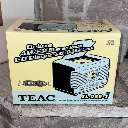 Neu im Karton TEAC SL-D80-J Jade CD Player Radiowecker Retro/Vintage Ghettoblaster - Bild 1 von 4