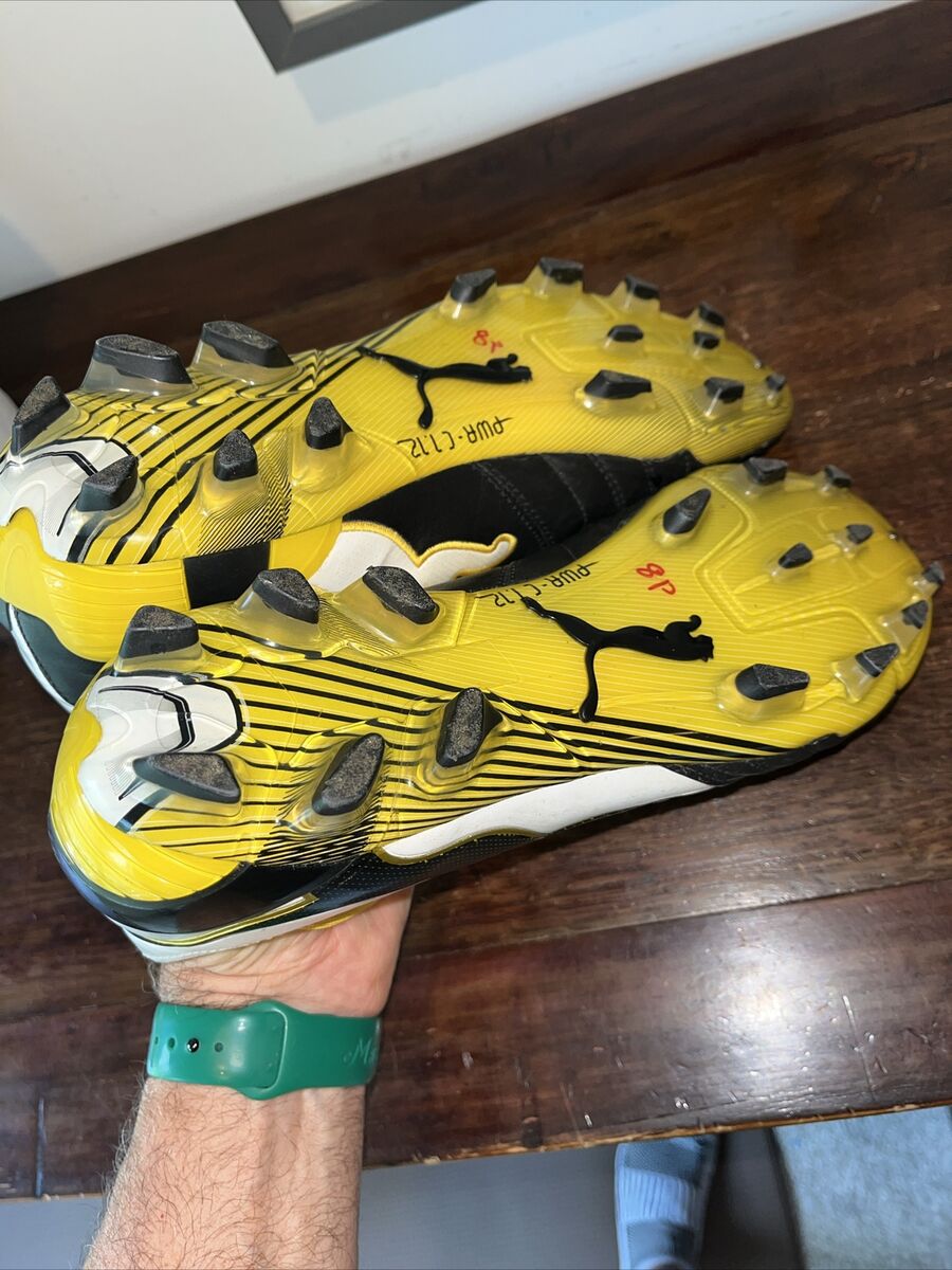 Rare Puma PWR-C 1.12 Men's Soccer Cleats Shoes Black Gold Rare Puma PWR-C 1.12 Men's Soccer Cleats Shoes Black Gold