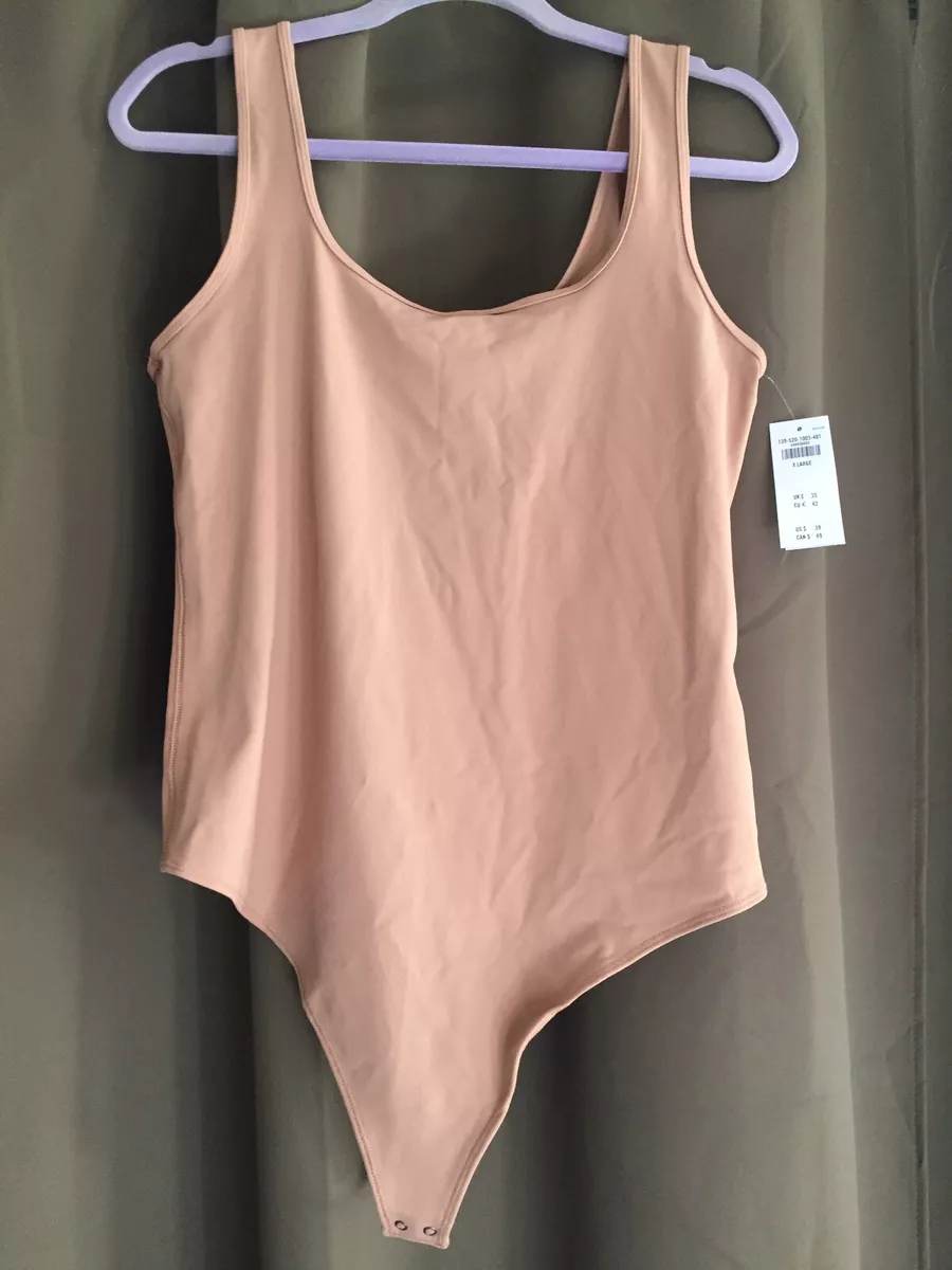 Abercrombie Fitch Soft Beige Bodysuit X Large XL New With Tags MSRP 39