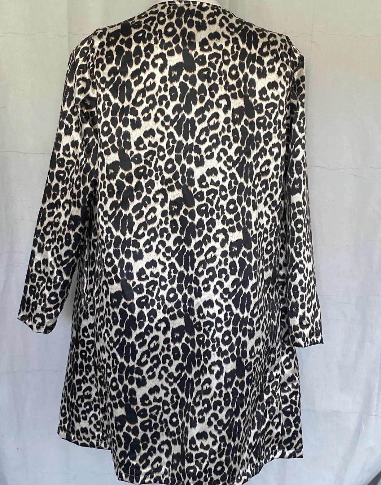 Cheetah Print Rain Slicker Lightweight Long Sleev… - image 2