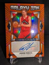 2024 Panini Obsidian Jakob Poeltl Galaxy Ink Electric Etch Orange Flood Auto /99