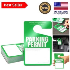 Compact Rectangular Parking Permit Hang Tags - 50 Pack, Ideal for Private Lots