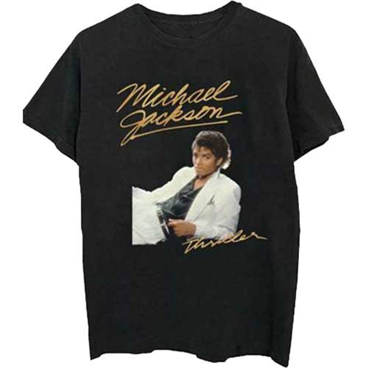 Rockoff Trade Men's Michael Jackson Thriller White Suit T-Shirt S Black (Black B