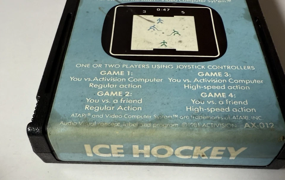 Ice Hockey (Atari 2600, Activision, 1981) Game Cartridge - Image 3 of 4