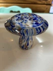 Vintage Murano Style Glass Mushroom Figurine