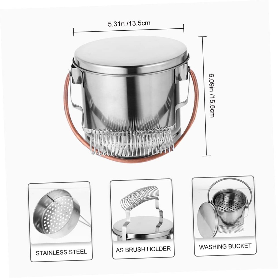 Paint Brush Washer Bucket 6 Inch Multifunctional Artist Brush Basin ...
