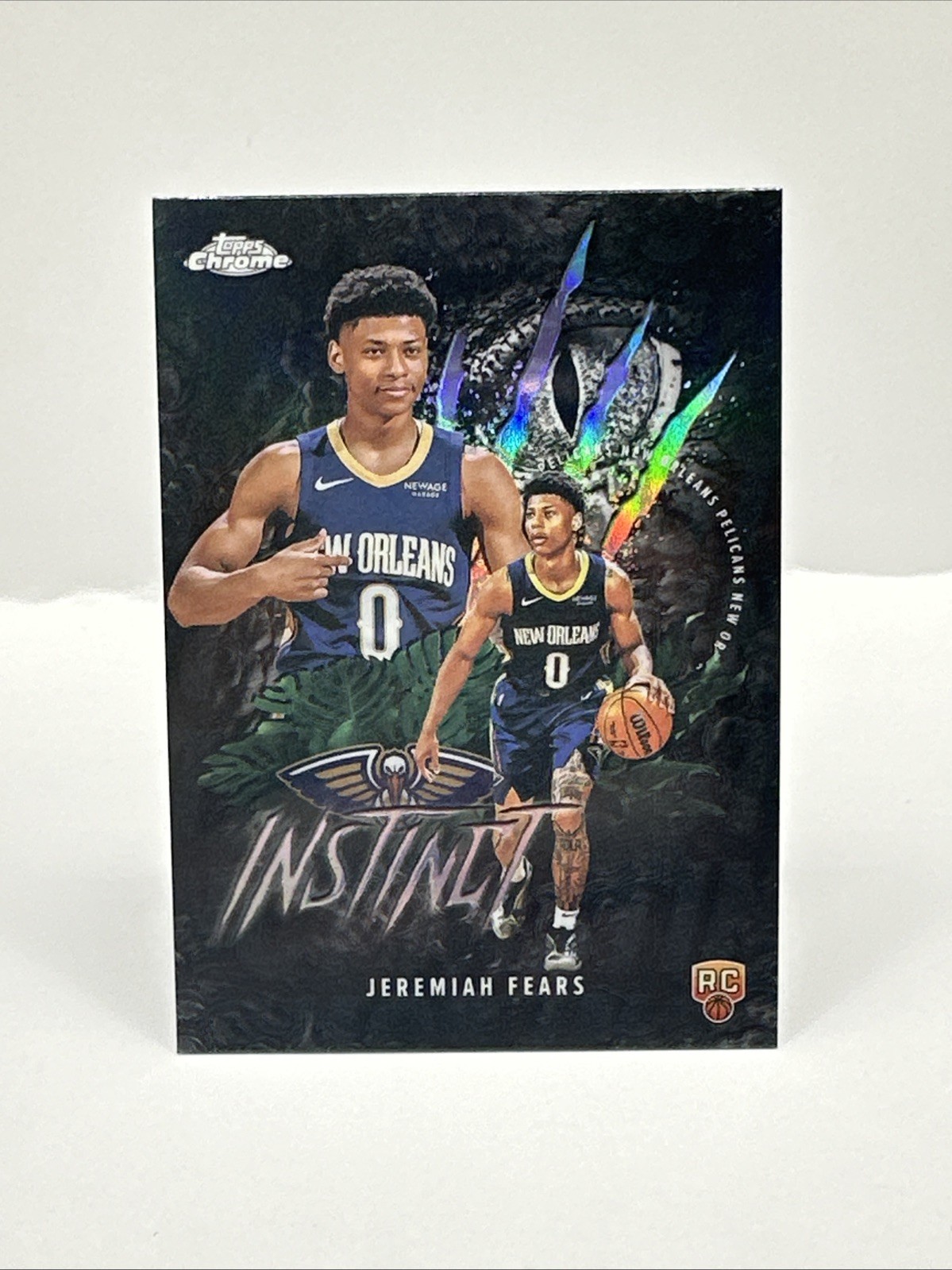 2025 Topps Chrome Jeremiah Fears Instinct Refractor Rookie Card RC SP #17