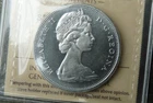 1965 Canada silver dollar $1 - **ICCS SP66 cameo**, small beads blunt 5 specimen