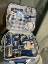 Vintage BMW Picnic Set With Carrying Case Insulated Bag, complete set no damage