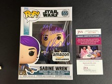 Natasha Liu Bordizzo Signed Sabine Wren Star Wars #655 Funko - JSA COA
