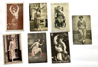 BURLESQUE exotic VAUDWVILLE actresses lot of 1910S POSTCARDS 7)LA TOUR/goldie