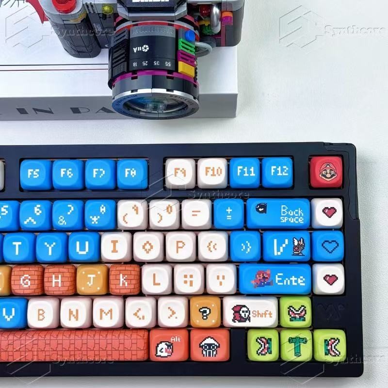 Mario Keycaps Set PBT 130 keys The Lamp Edition For MX Mechanical Keyboards