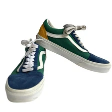 Vans Old Skool Low Sneakers Green Blue Yellow Men’s 7.5 / Women’s 9